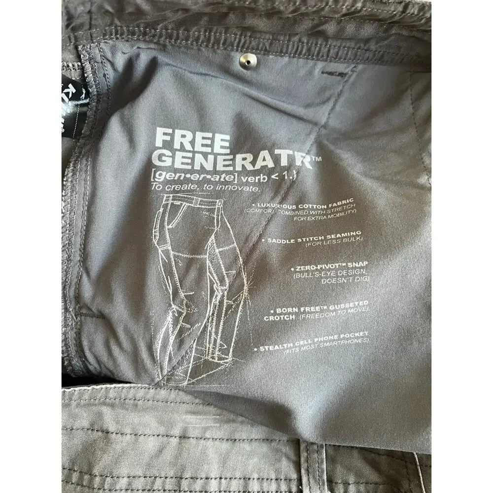 Kuhl Men’s Gray Free Generator Hiking Trail Pants 36x31 Stretch Outdoor Cargo